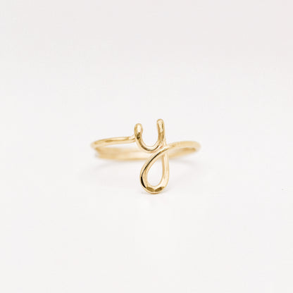 Initial Letter Y Ring • Personalized Wire Initial Ring • Wire Ring • Personalized Ring • Adjustable Ring • Wire Letters • BYSDMJEWELS