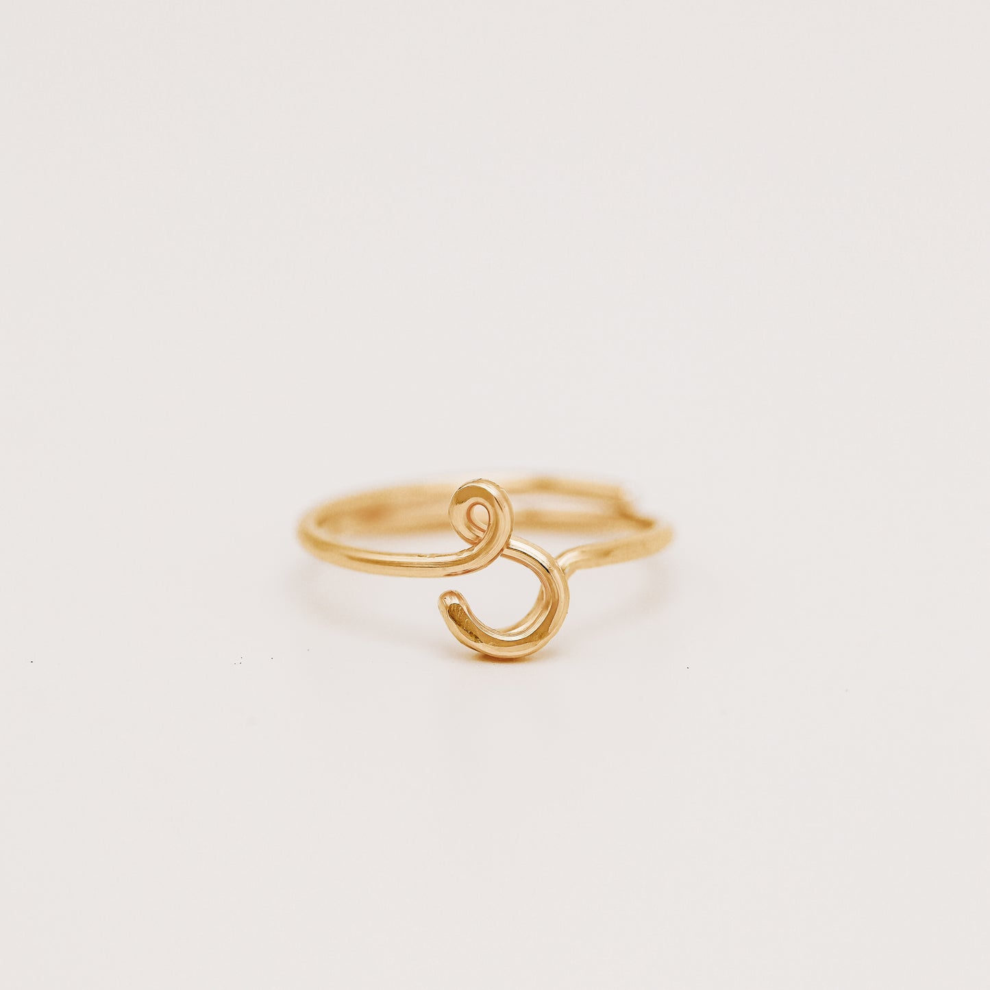 Lowercase Cursive Letter A Ring