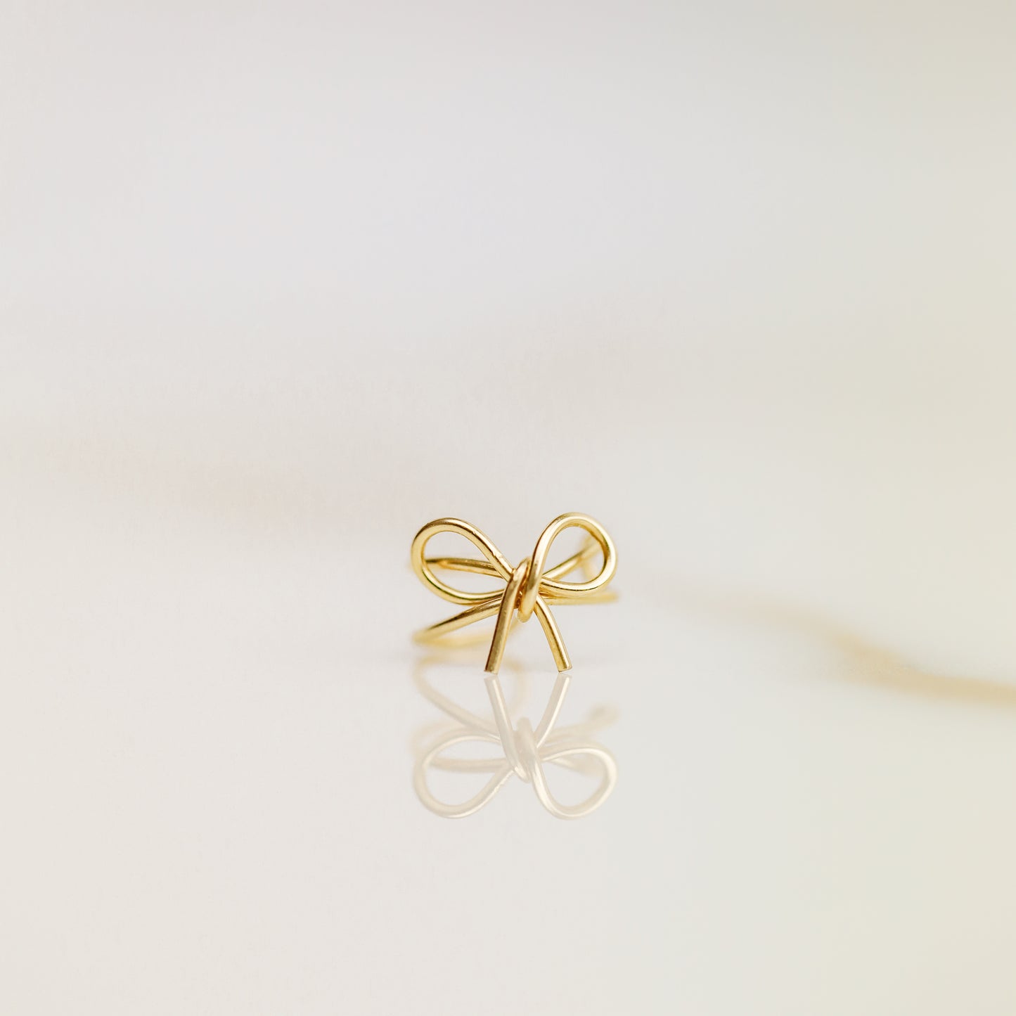 Dainty Bow Ear Cuff Earring, No Piercing Required, Black Bow Knot Ear Cuff