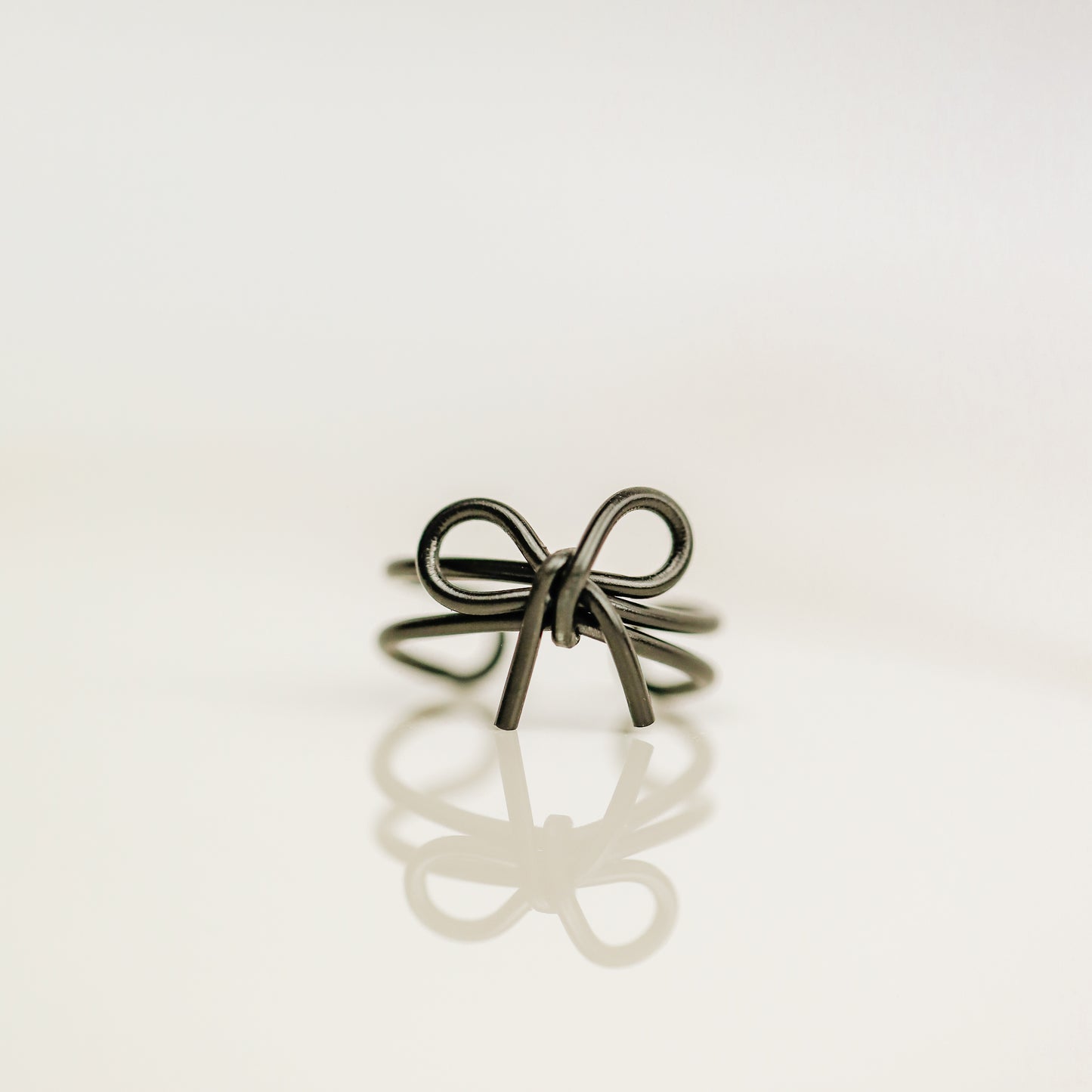 Dainty Bow Ear Cuff Earring, No Piercing Required, Black Bow Knot Ear Cuff