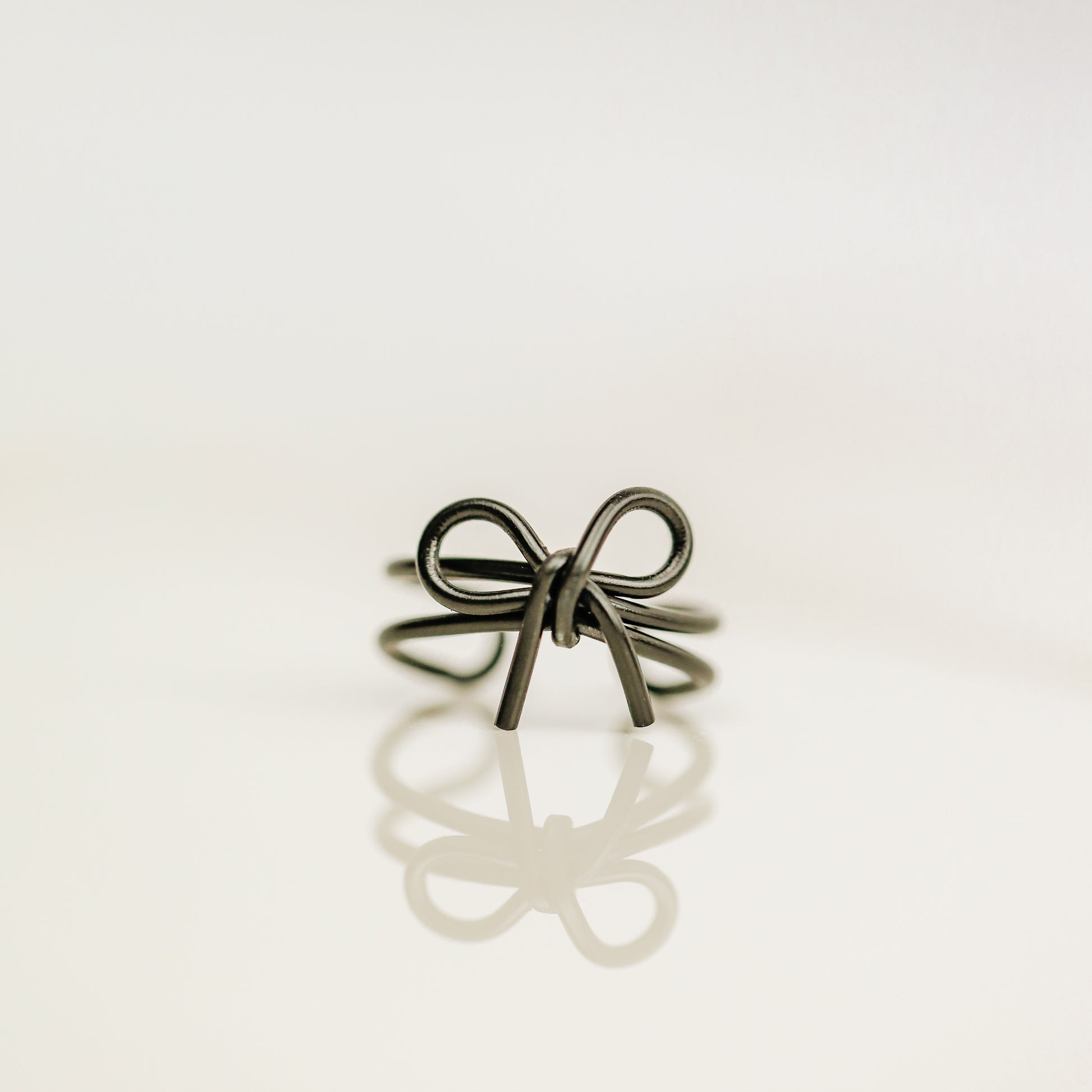 Dainty Bow Ear Cuff Earring, No Piercing Required, Black Bow Knot Ear Cuff