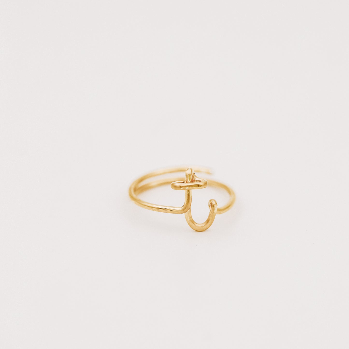 Lowercase Cursive Letter A Ring