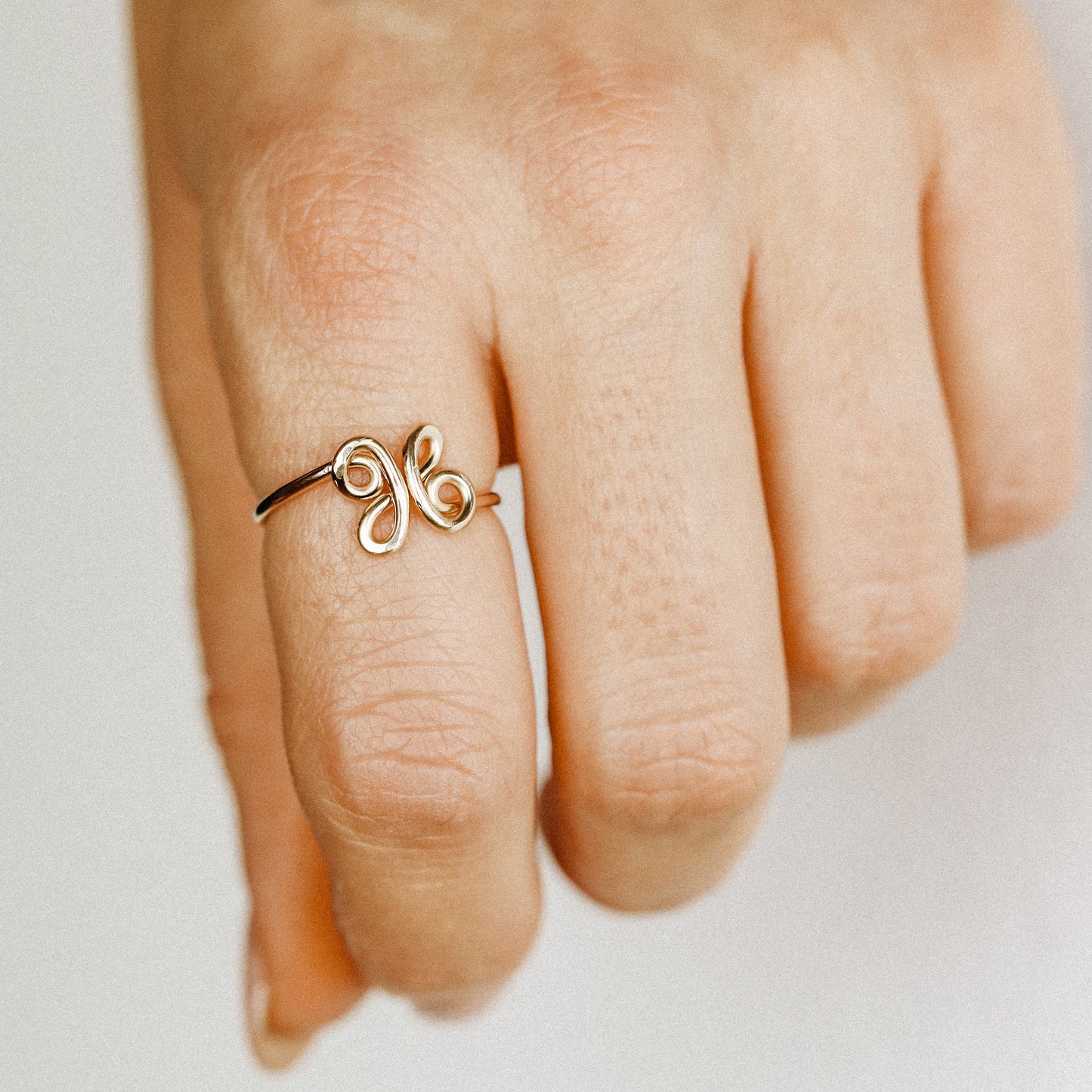 Lowercase Cursive Letter A Ring