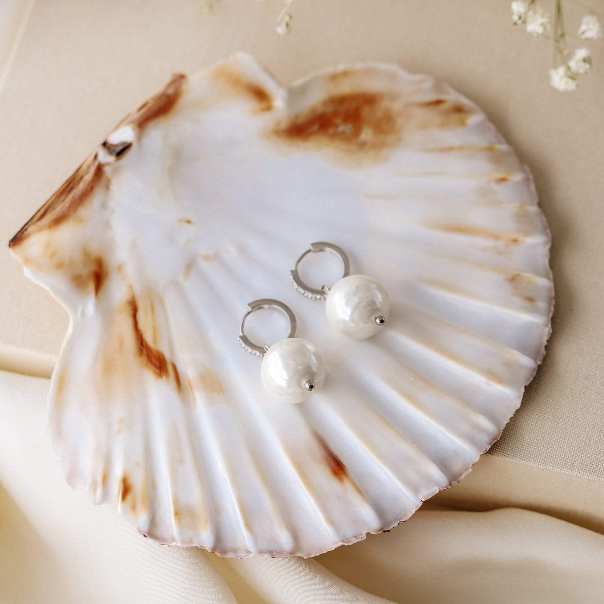 Pearl Earrings, Diamond Pearl Hoop Earrings, Pearl Dangle Earrings, Gold Huggie Earrings, Wedding Earrings, Bridal Earrings