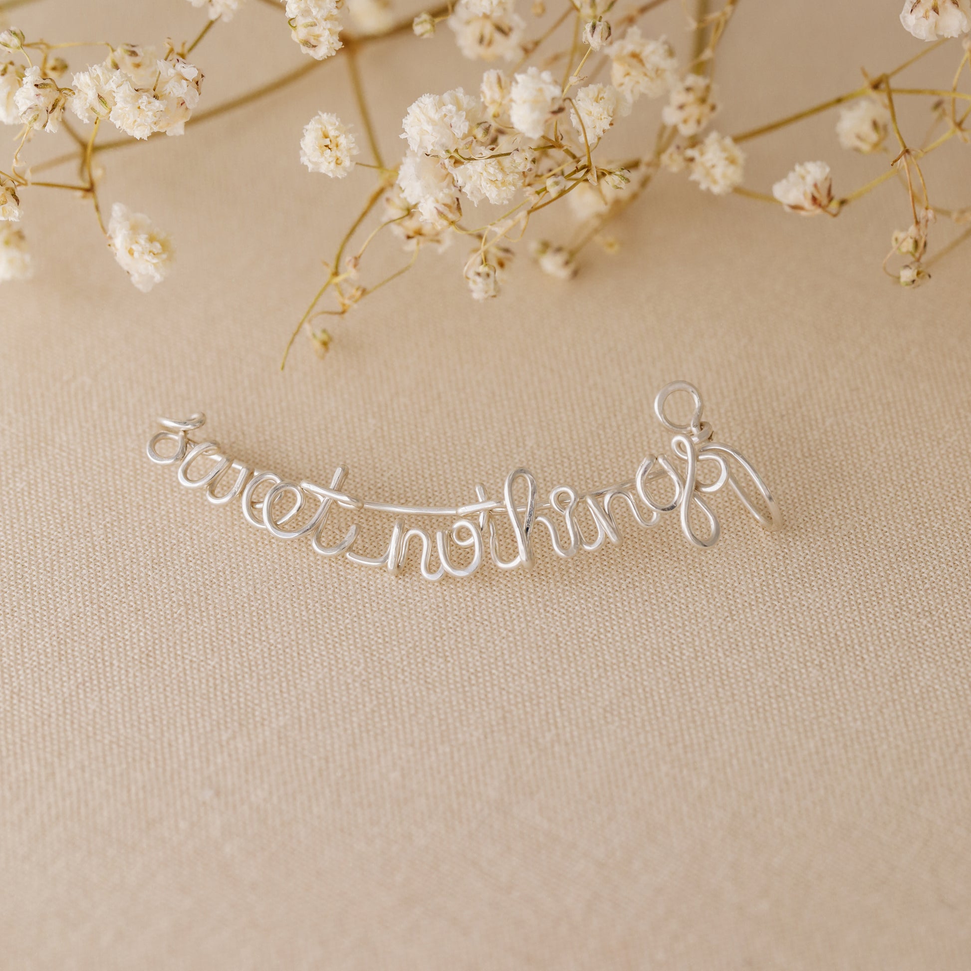 Personalized Sterling Silver Ear Climber Earrings: Custom Ear Cuff