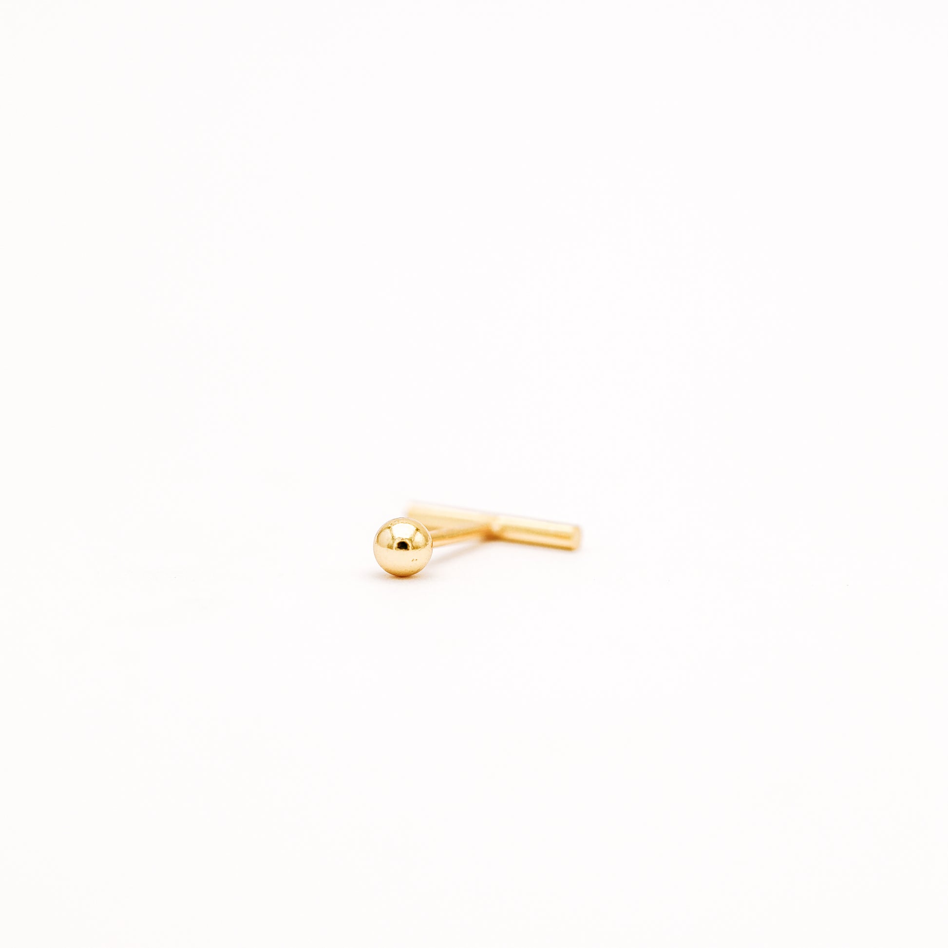 Bar Screw Back Earrings • Stick Piercing Earrings • Gold • Silver