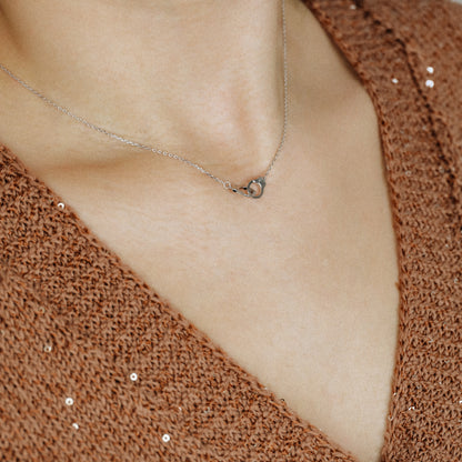 Freedom Handcuff Necklace • Dainty Eternity Necklace • Sterling Silver • BYSDMJEWELS