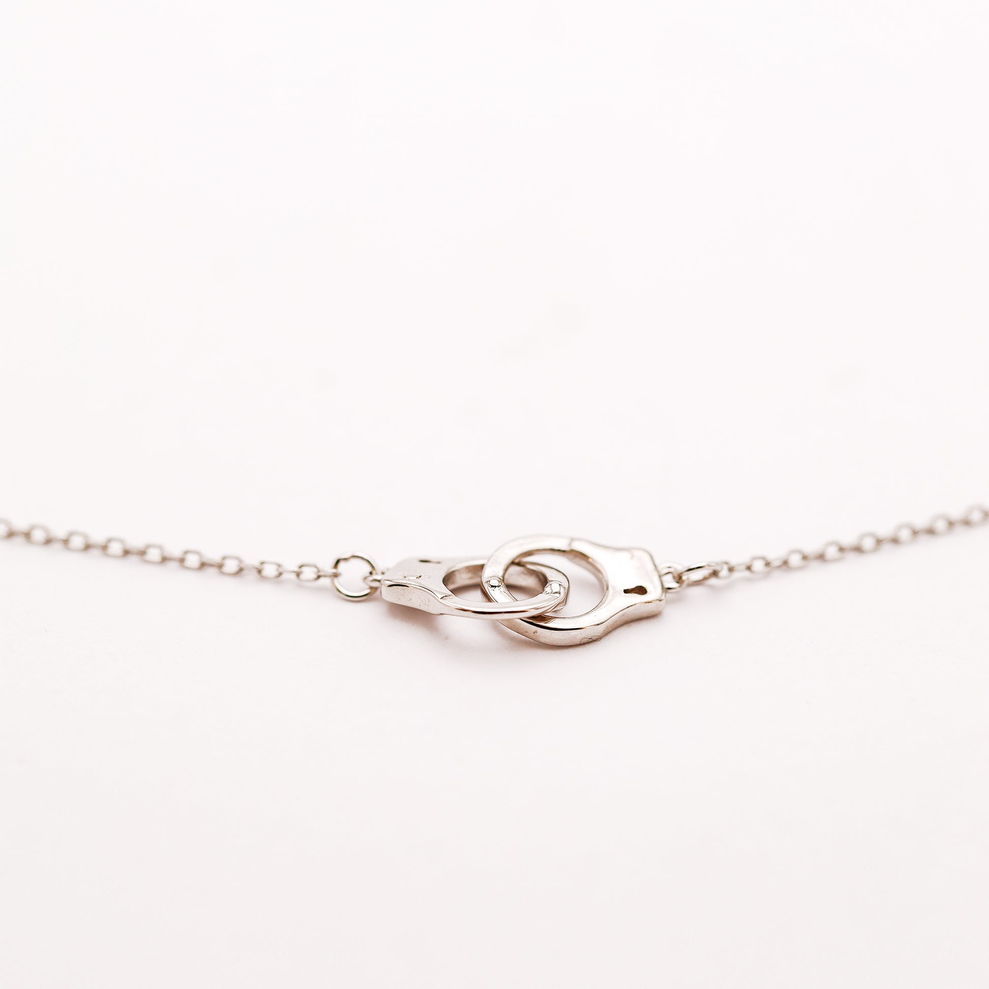 Freedom Handcuff Necklace • Dainty Eternity Necklace • Sterling Silver • BYSDMJEWELS