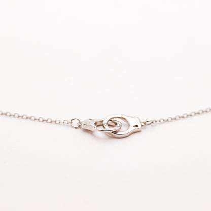 Freedom Handcuff Necklace • Dainty Eternity Necklace • Sterling Silver • BYSDMJEWELS