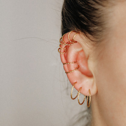 Helix Earring Cartilage Piercing Diamond Cut Helix Hoop Silver Helix Hoop Earrings Helix Top Ear Earring Tragus Earring Gold Conch Earring