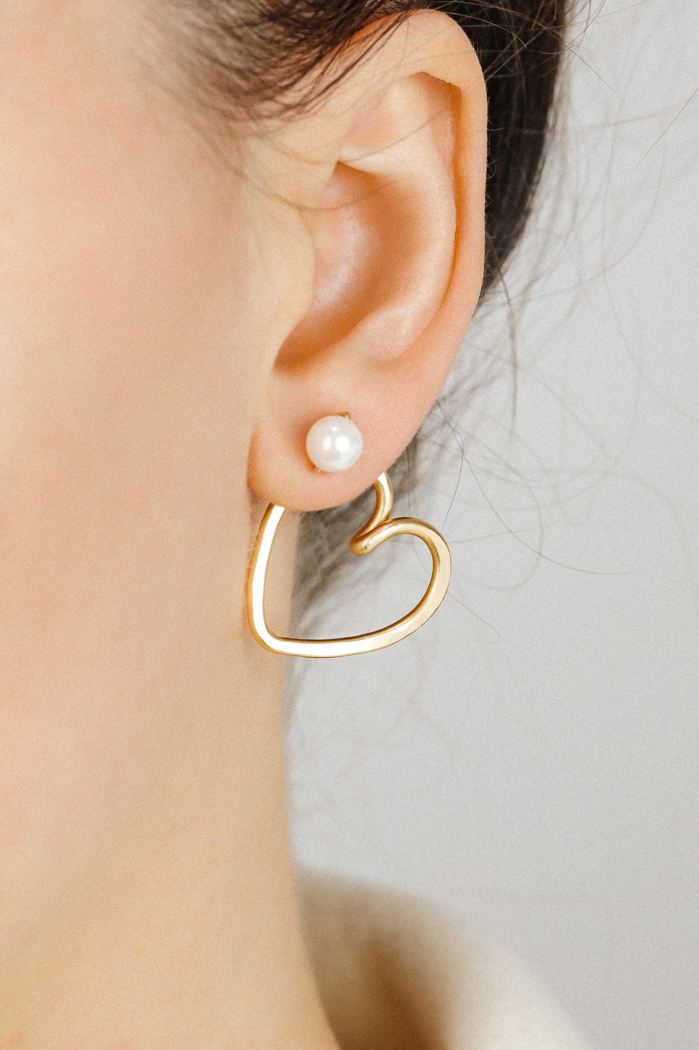 Heart Earring Jackets • Handmade Mix & Match Jewelry • Minimalist Earrings • BySDM Jewels