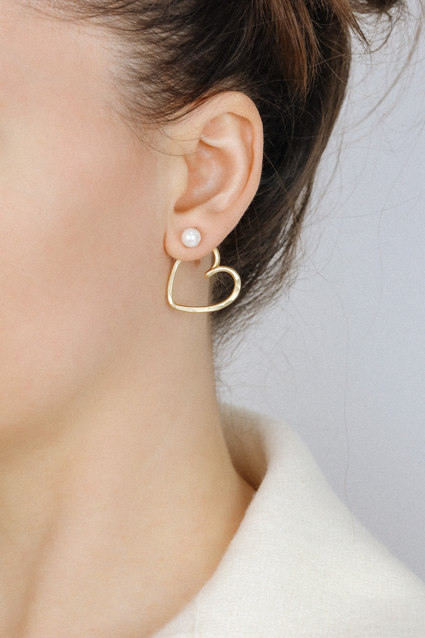 Heart Earring Jackets • Handmade Mix & Match Jewelry • Minimalist Earrings • BySDM Jewels