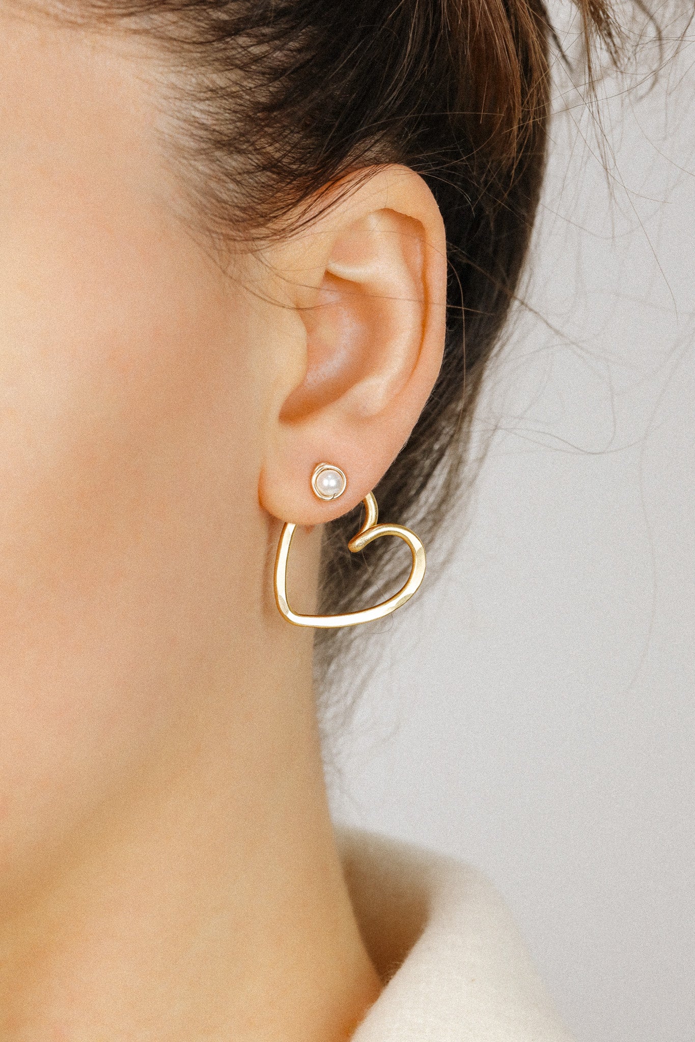 Heart Earring Jackets • Handmade Mix & Match Jewelry • Minimalist Earrings • BySDM Jewels