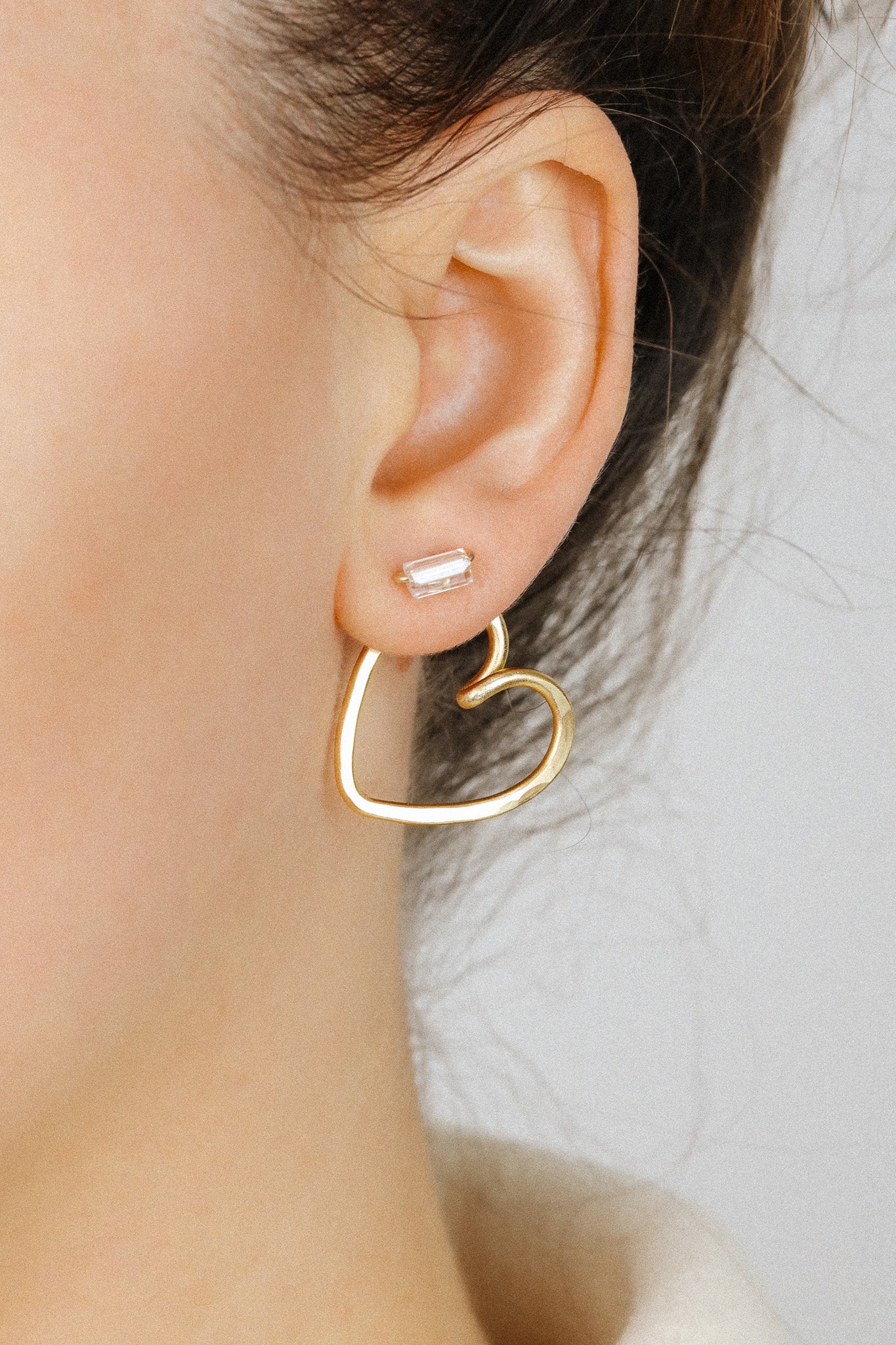 Heart Earring Jackets • Handmade Mix & Match Jewelry • Minimalist Earrings • BySDM Jewels