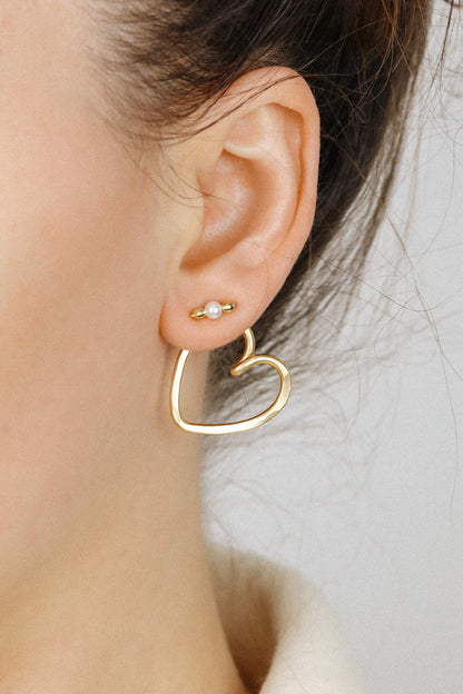 Heart Earring Jackets • Handmade Mix & Match Jewelry • Minimalist Earrings • BySDM Jewels