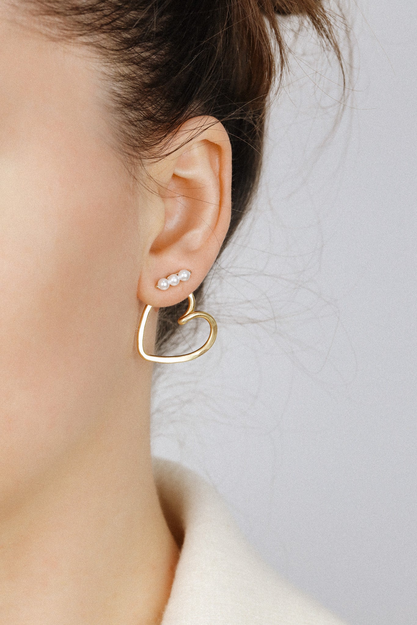 Heart Earring Jackets • Handmade Mix & Match Jewelry • Minimalist Earrings • BySDM Jewels