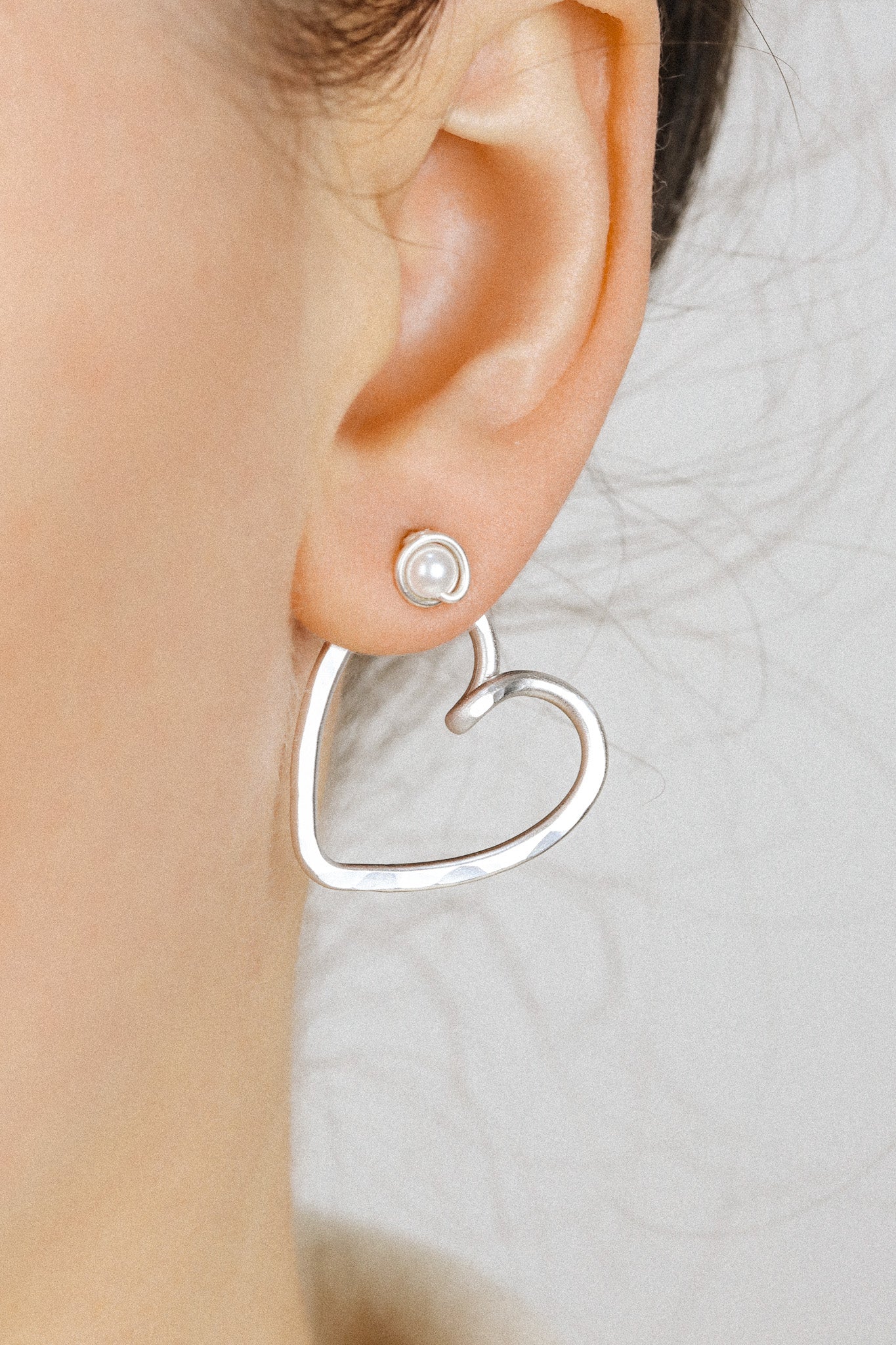 Heart Earring Jackets • Handmade Mix & Match Jewelry • Minimalist Earrings • BySDM Jewels