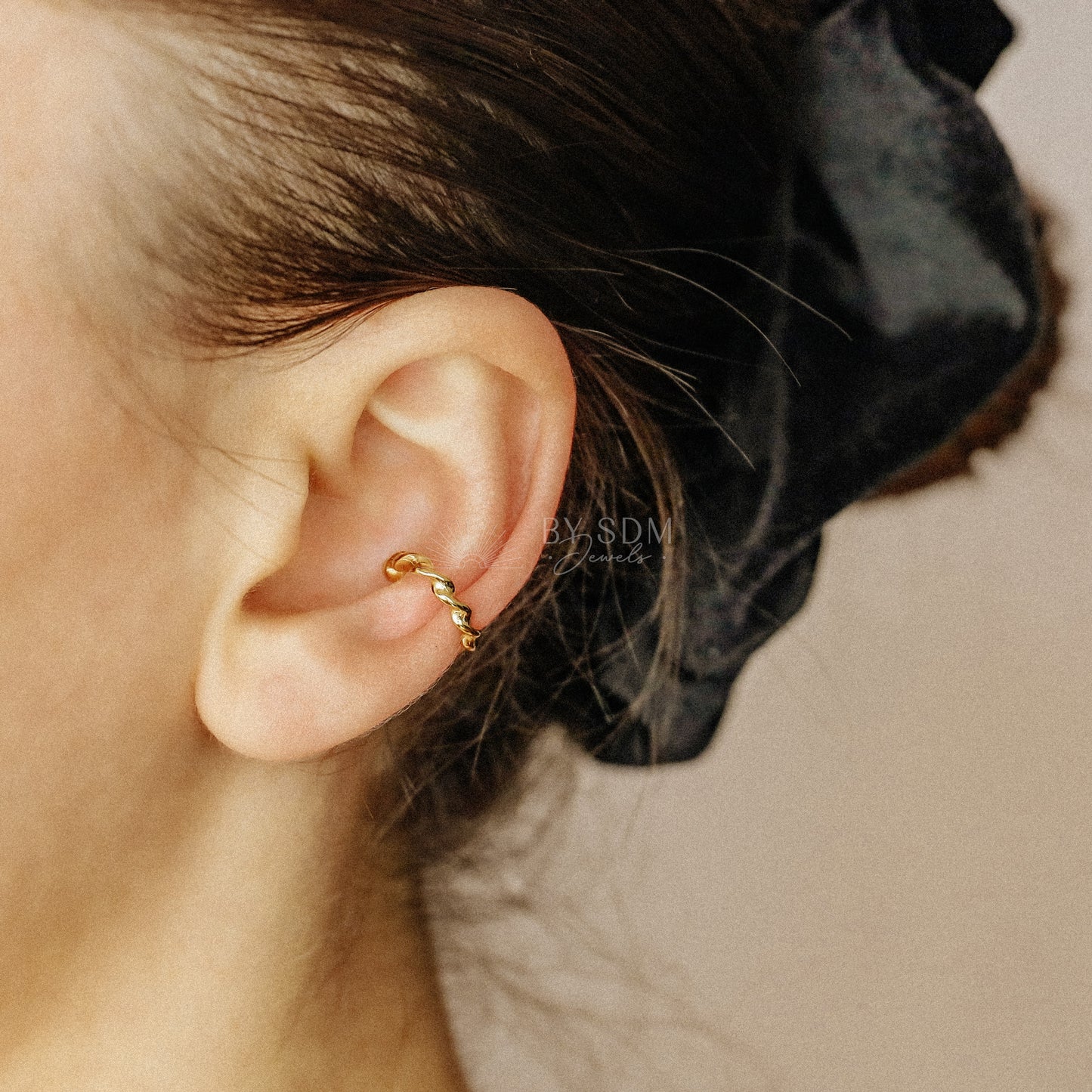 Twisted Ear Cuff • No Piercing is Needed • Silver • Gold • BYSDMJEWELS