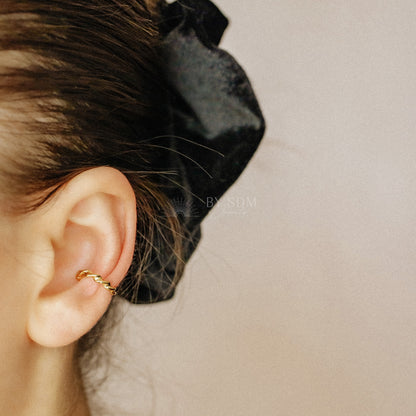 Twisted Ear Cuff • No Piercing is Needed • Silver • Gold • BYSDMJEWELS