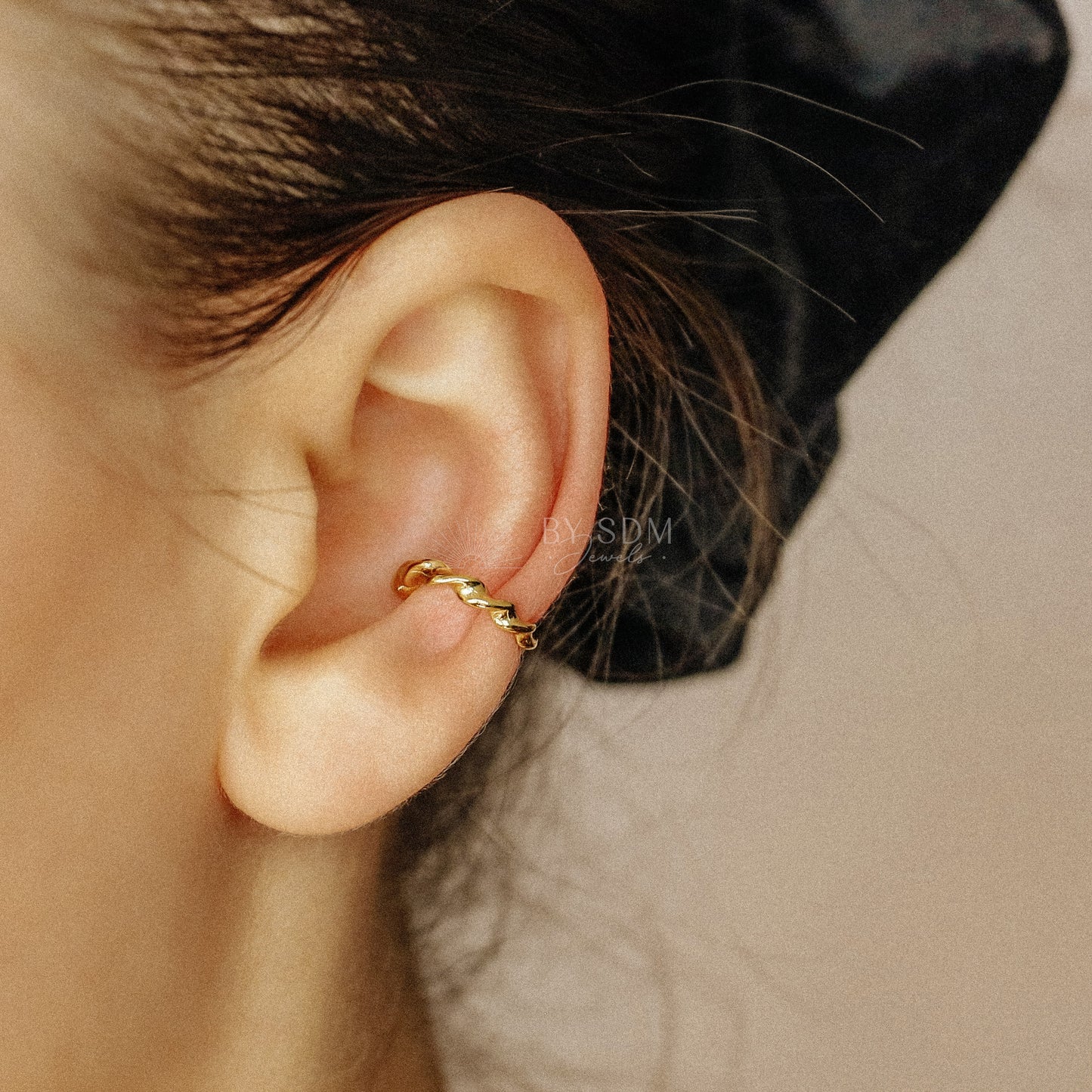 Twisted Ear Cuff • No Piercing is Needed • Silver • Gold • BYSDMJEWELS
