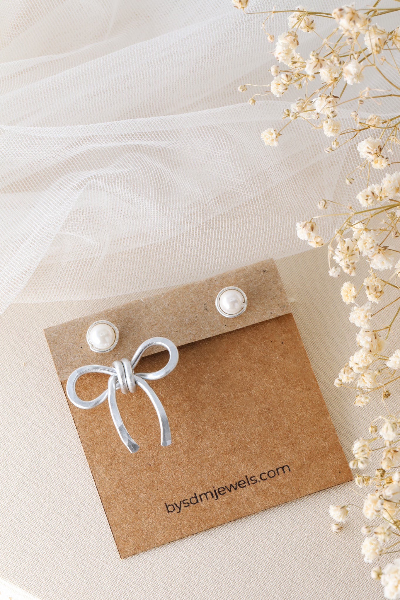 Bow Earring Jackets – Sterling Silver Studs, Lightweight Statement Jewelry