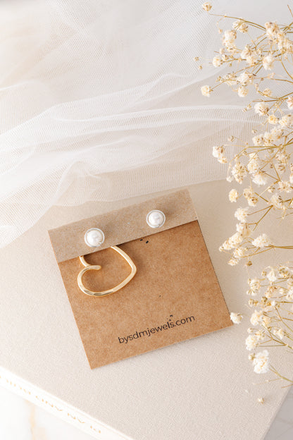 Heart Earring Jackets • Handmade Mix & Match Jewelry • Minimalist Earrings • BySDM Jewels