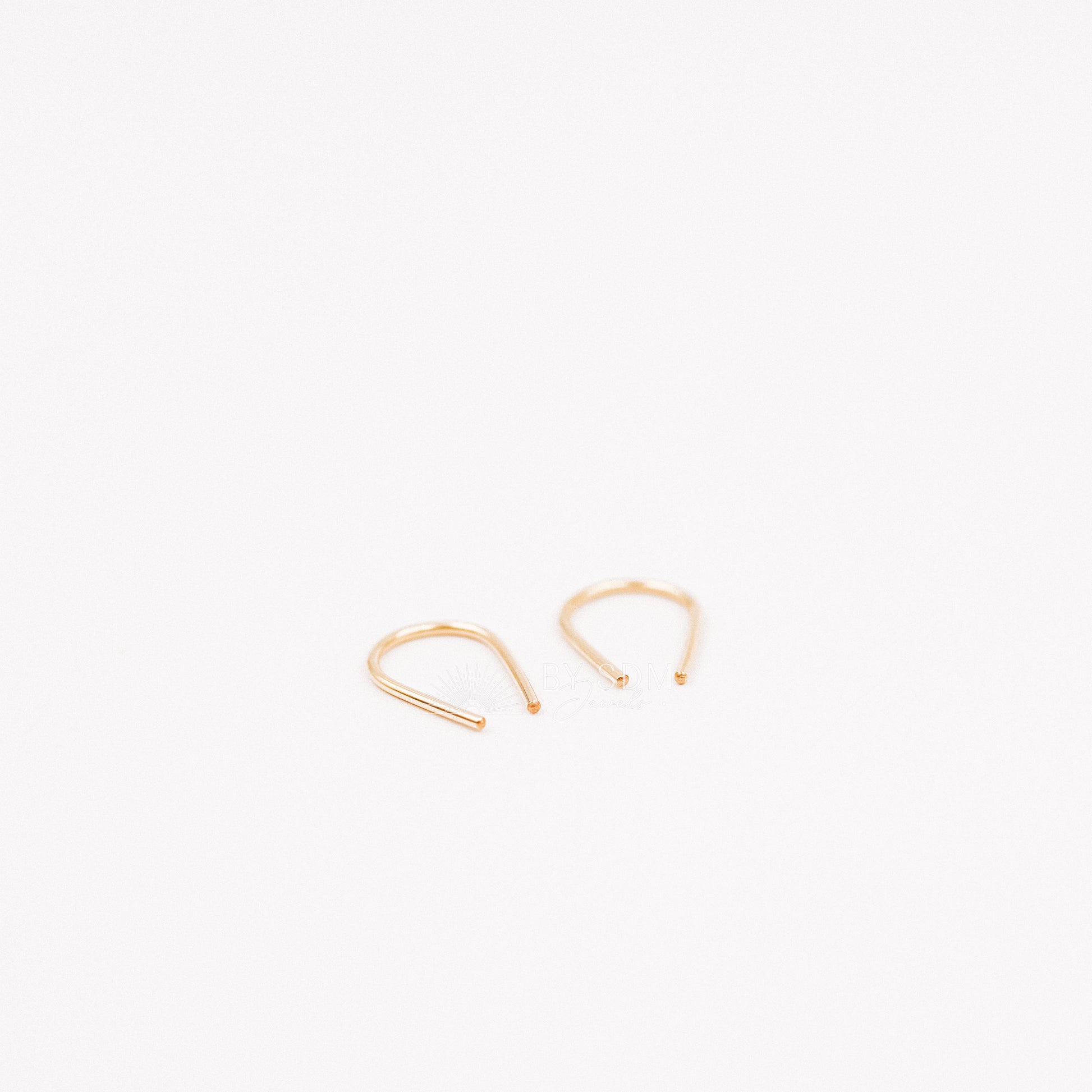 Gold Arc Earrings • Gold Filled Earrings • Gold U Earrings • Minimalist Earrings • Dainty Earrings • Open Hoop Earrings • Silver Earrings