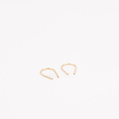 Gold Arc Earrings • Gold Filled Earrings • Gold U Earrings • Minimalist Earrings • Dainty Earrings • Open Hoop Earrings • Silver Earrings