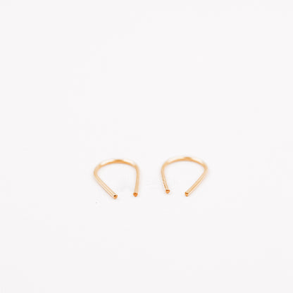 Gold Arc Earrings • Gold Filled Earrings • Gold U Earrings • Minimalist Earrings • Dainty Earrings • Open Hoop Earrings • Silver Earrings