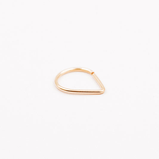 Teardrop Septum Ring • Chevron Septum Ring • 16ga 18ga 20ga 8mm or 10mm • Endless Nose Ring • Septum Triangle Piercing • BYSDMJEWELS