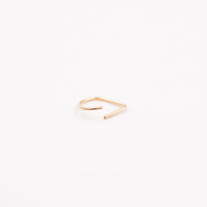 Teardrop Septum Ring • Chevron Septum Ring • 16ga 18ga 20ga 8mm or 10mm • Endless Nose Ring • Septum Triangle Piercing • BYSDMJEWELS