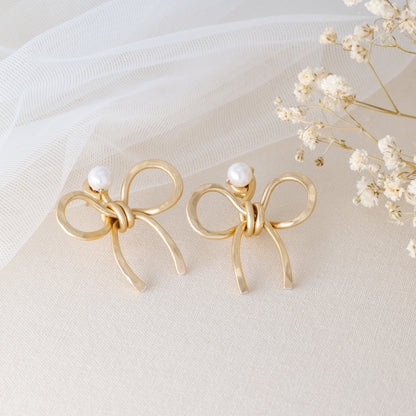 Bow Earring Jackets – Sterling Silver Studs, Lightweight Statement Jewelry