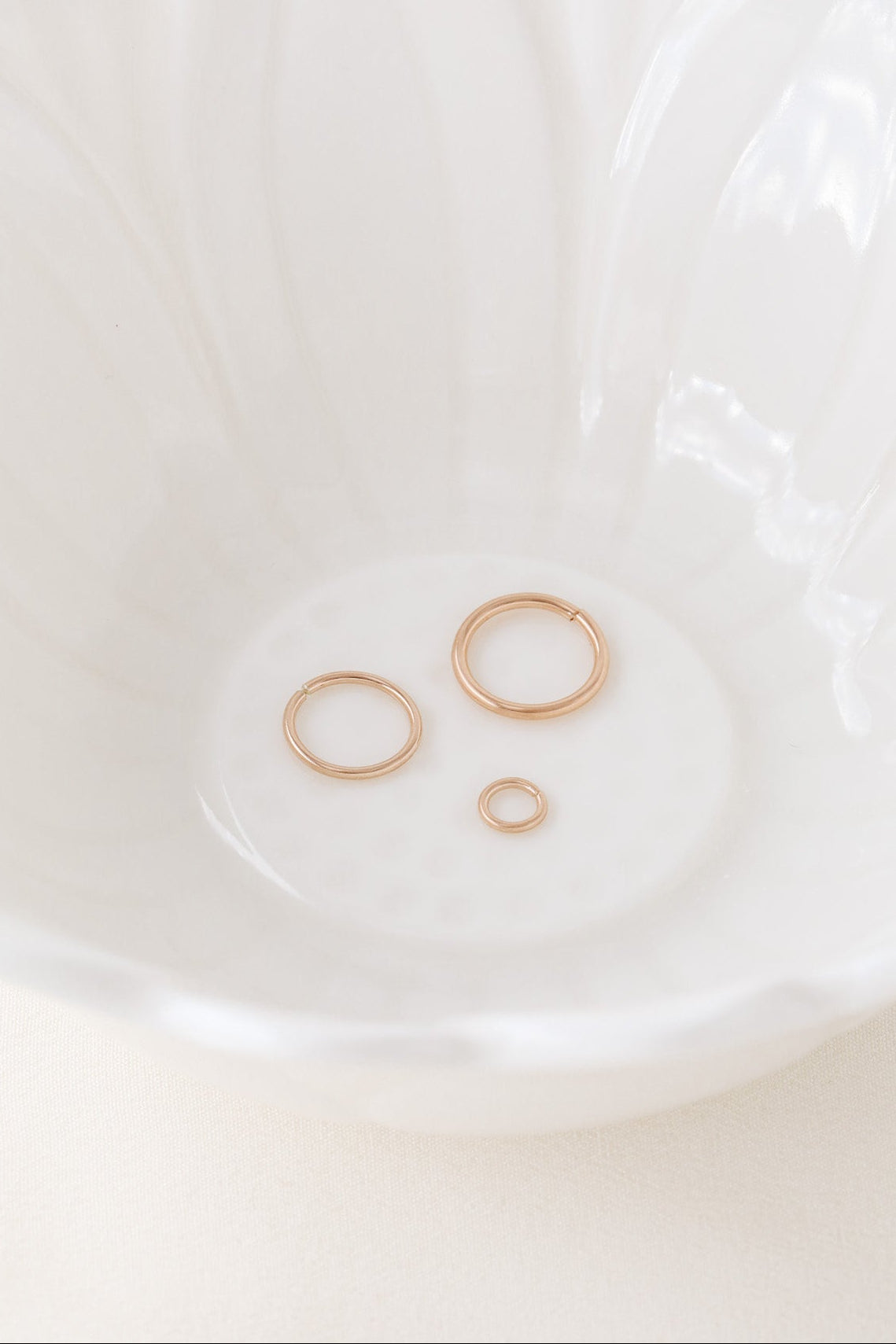 Diamond Cut Helix Hoop - Tiny Cartilage Earring - Endless Ring Hoops