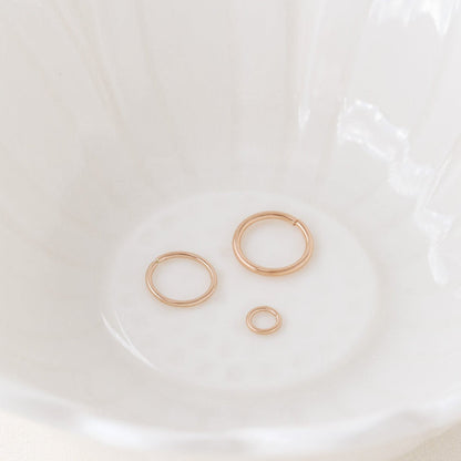 Diamond Cut Helix Hoop - Tiny Cartilage Earring - Endless Ring Hoops