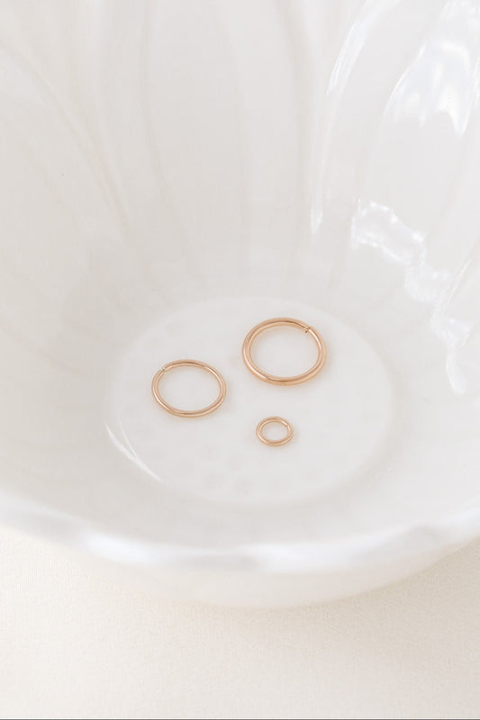 Diamond Cut Helix Hoop - Tiny Cartilage Earring - Endless Ring Hoops