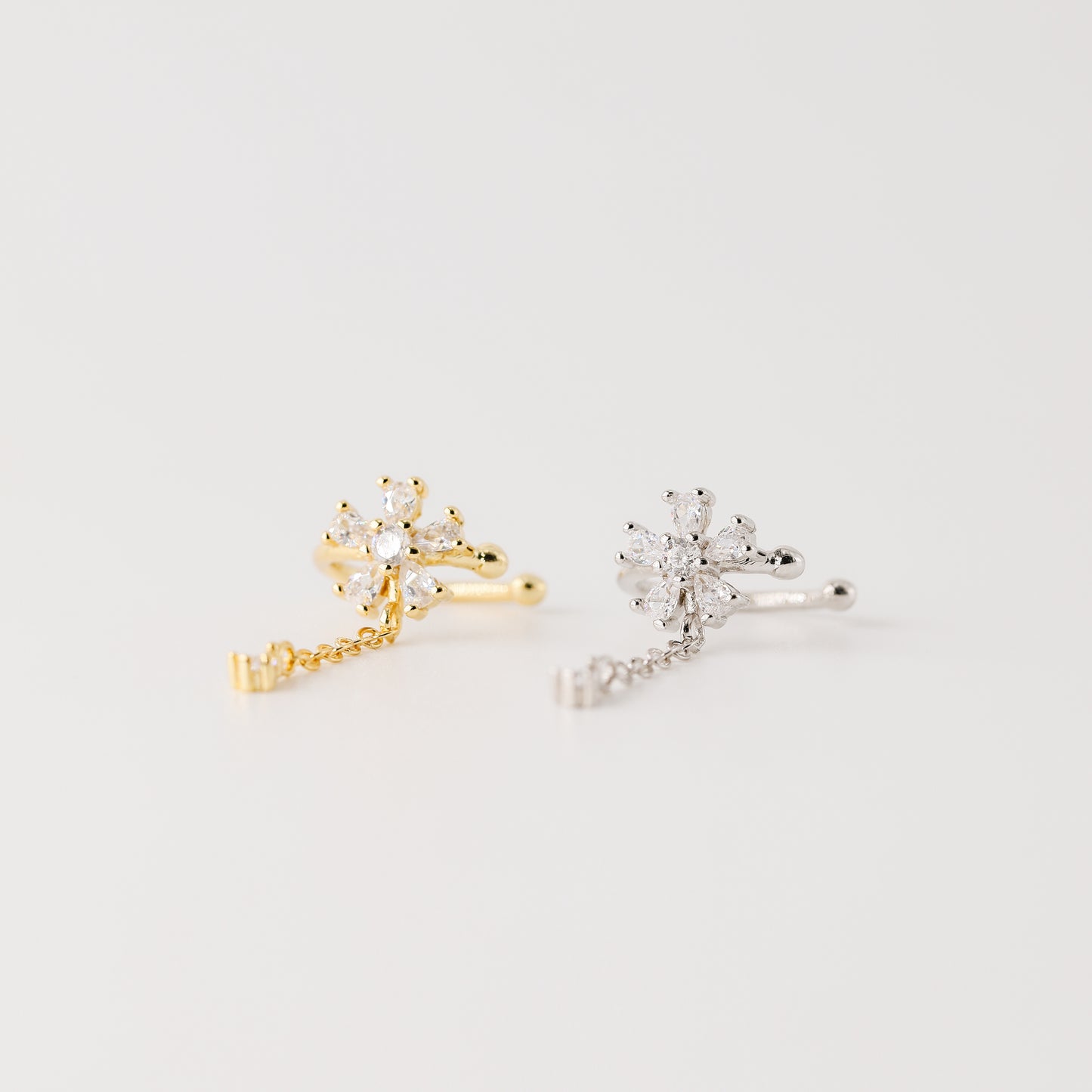 CZ Flower Conch Ear Cuff
