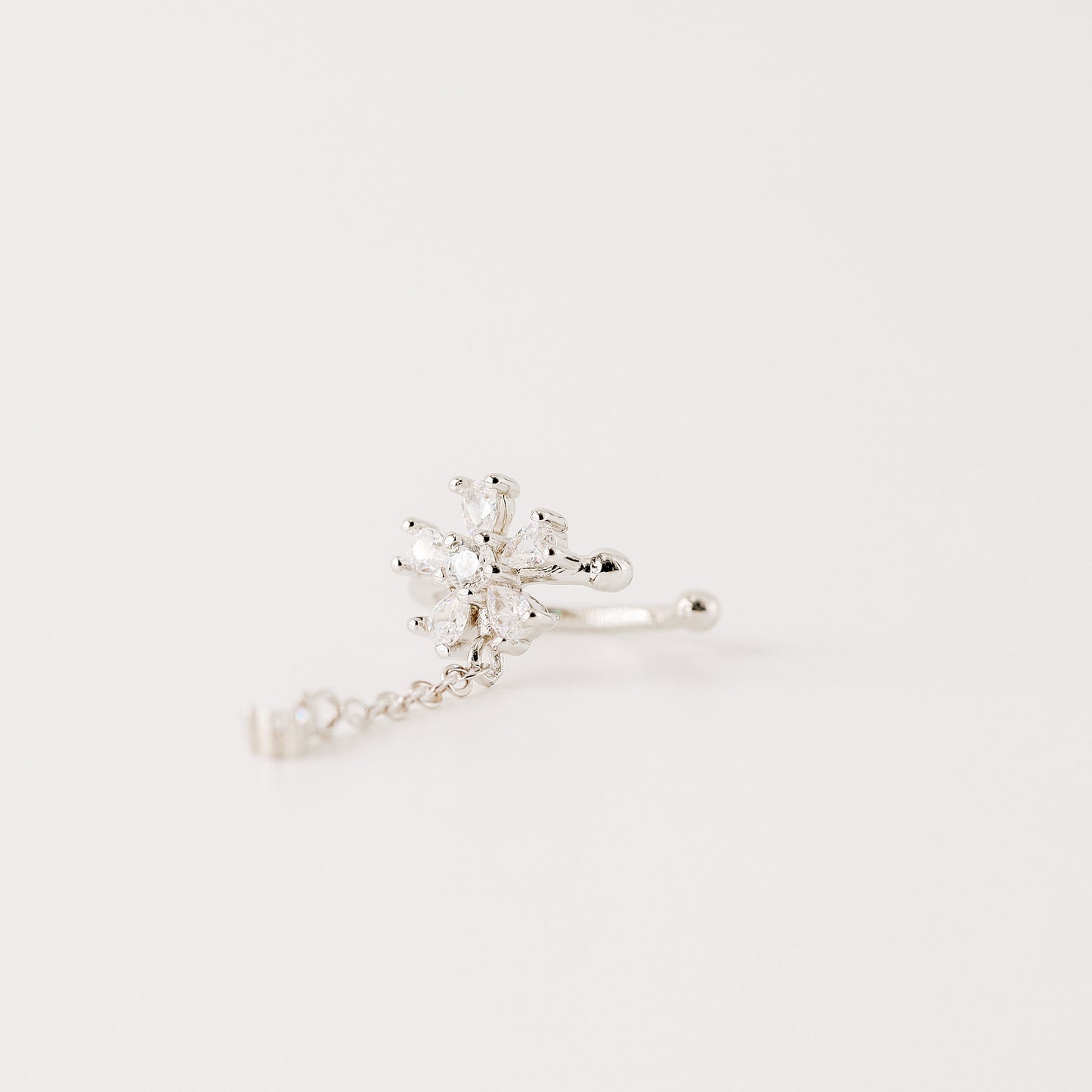 CZ Flower Conch Ear Cuff