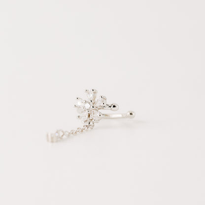 CZ Flower Conch Ear Cuff