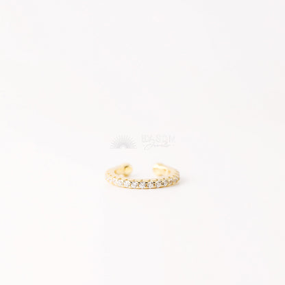 CZ Stone Ear Cuff • No Piercing is Needed • Gold, Silver, Rose Gold • BYSDMJEWELS