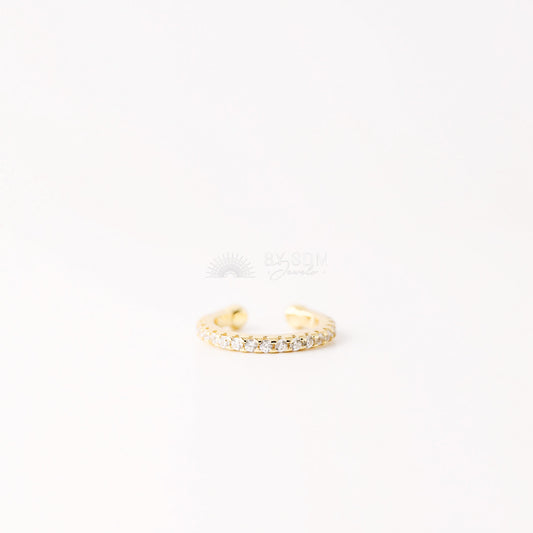 CZ Stone Ear Cuff • No Piercing is Needed • Gold, Silver, Rose Gold • BYSDMJEWELS