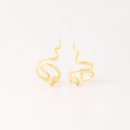 Serpent Cuff • Snake Ear Cuff Earrings • Gold, Silver • BYSDMJEWELS