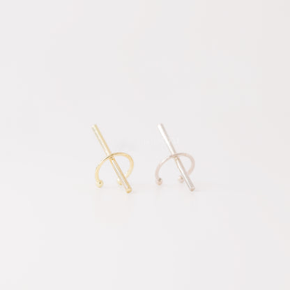 Gold Ear Cuff • Cartilage Ear Bar • No Pierce Ear Cuff • Ear Climber Bar • Cartilage Ear Cuff • Silver Ear Bar • Conch Minimalist Ear Cuff