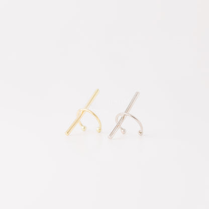 Gold Ear Cuff • Cartilage Ear Bar • No Pierce Ear Cuff • Ear Climber Bar • Cartilage Ear Cuff • Silver Ear Bar • Conch Minimalist Ear Cuff