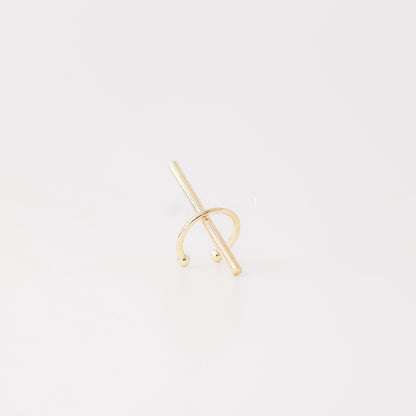 Gold Ear Cuff • Cartilage Ear Bar • No Pierce Ear Cuff • Ear Climber Bar • Cartilage Ear Cuff • Silver Ear Bar • Conch Minimalist Ear Cuff