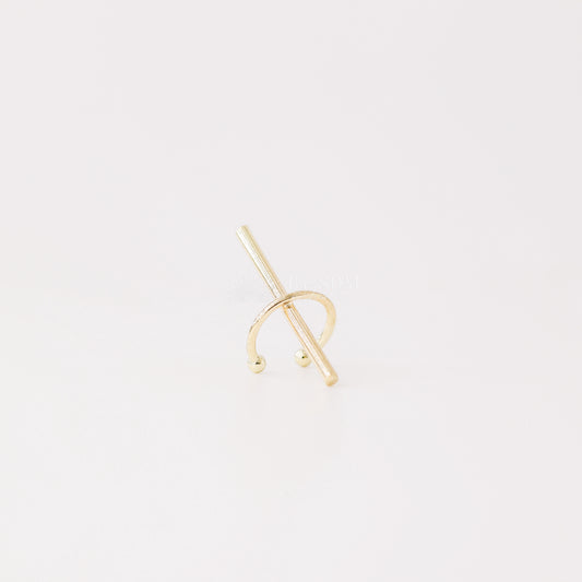 Gold Ear Cuff • Cartilage Ear Bar • No Pierce Ear Cuff • Ear Climber Bar • Cartilage Ear Cuff • Silver Ear Bar • Conch Minimalist Ear Cuff