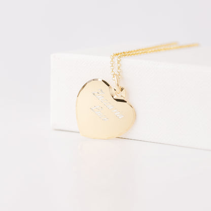 Gold Heart Necklace, Heart Name Necklace, Love Necklace, Minimalist Heart Necklace, Mothers Day Gift, Lover Gift BYSDMJEWELS