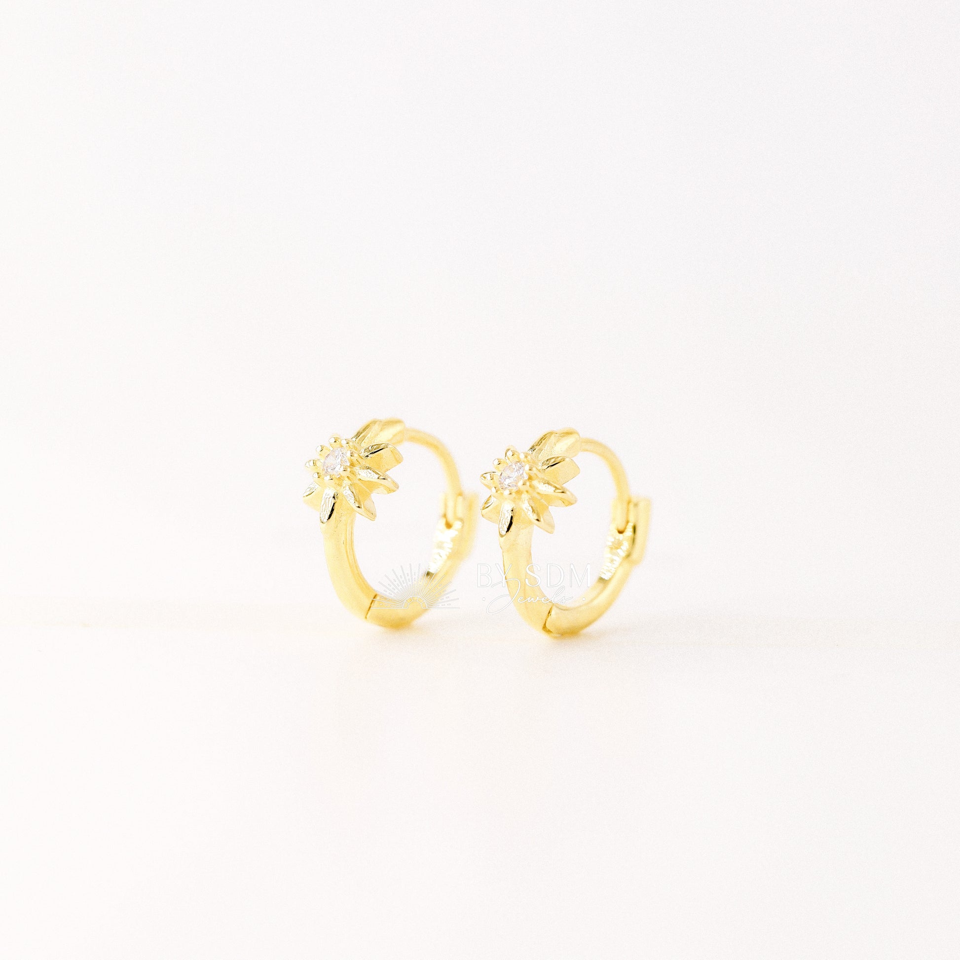 Starburst Huggie Hoop Earrings, Starburst Stacking Earrings, Tiny Hoop Earrings, North Star Huggie Hoop Earrings, Celestial Jewelry