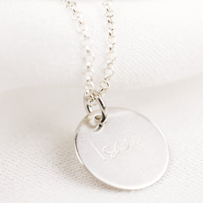 Personalized Necklace Disc Necklace Engraved Custom Name Coin Necklace Gift for Her Best Friends Gift Gift For Mom Disc Necklace Name Jewels