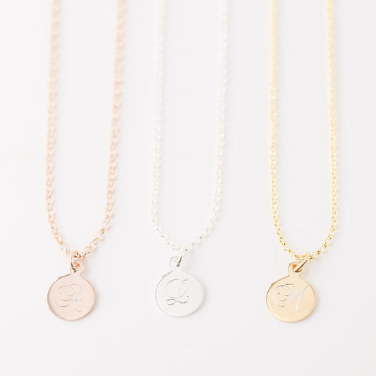 Personalized Sterling Silver Tag Name Necklace: Custom Initial Charm
