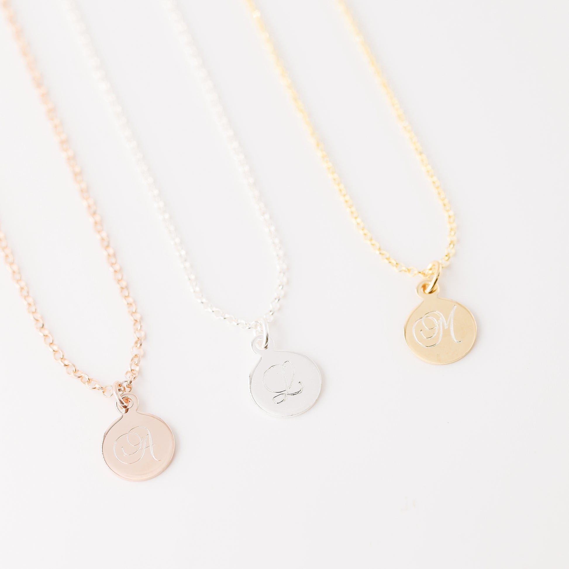 Personalized Sterling Silver Tag Name Necklace: Custom Initial Charm